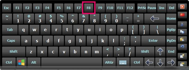 电脑黑屏按了f8之后按什么键,电脑黑屏按什么键恢复